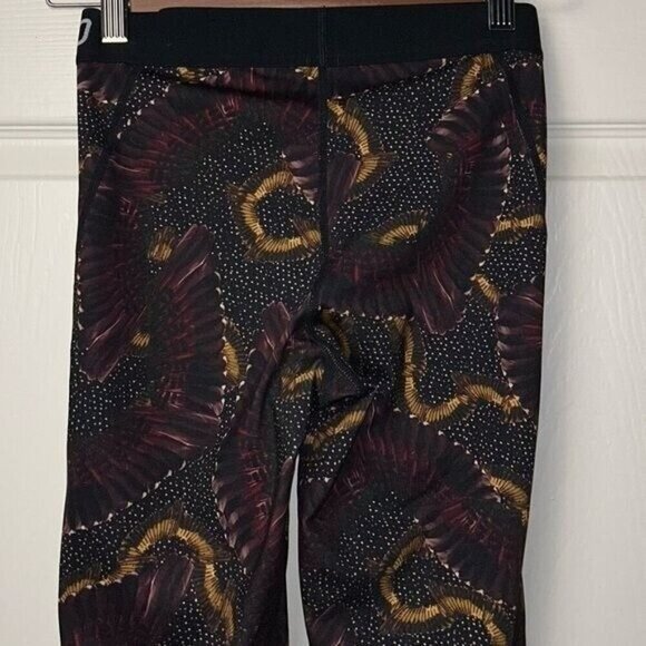 Nike Pro Dri-Fit Multi Color Bird Print Athletic Gym Yoga Leggings Size Small - Picture 3 of 11
